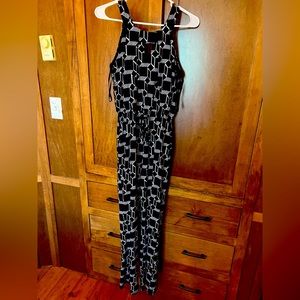 Dark blue and white jumpsuit